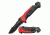 TAC Force Folding Blade, 4.5in, Stainless Steel Blade, Red/Black Aluminum Handle TF-727FD