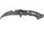 Tac Force Guthook Linerlock Fold Knife, black coated HC SS PS blade, Black handles with silver skull cutout. TF718SK