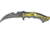 Tac Force Guthook Linerlock Fold Knife, black coated HC SS PS blade, Carbon fiber finish handles with gold spider and w TF718GDSP