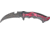 Tac Force Guthook Linerlock Fold Knife, black coated HC SS PS blade, Carbon fiber finish handles with red spider and we TF718RSP