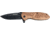 Tac Force Lock Eagle Fold Knife, black SS blade, Brown wood onlay handle TF735E