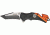 Tac Force Rescue EMT A/O Fold Knife, partially black SS A/O modified tanto blade, Black Alum. handles w/ orange trim TF640EMT
