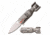 TAC Force TF-1039GY Spring Assisted Knife, 2.25in, 3CR13 Stainless Steel, Pen, Steel Blade, Aluminum Handle, Bomb Design, Gray, TF-1039GY