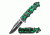 TAC Force Two Tone 440 SS Blade Skull Knife, Green TF 809GN