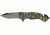 Tac Force Zebra Stripe Rescue Fold Knife, black HC SS A/O PS blade, Black and OD green zebra stripes on handle TF714BT