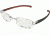 Tag Heuer Track S Eyeglasses, Pure Frame/Black Orange Temples, Clear Lens 7645-004