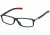 Tag Heuer Urban 7 Eyeglasses, Matte Black Frame/Red Temples, Clear Lens 0514-001