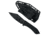 Takumitak Asym Fixed Blade Knife, 4.45 in Blade , 3cr13, Black, TKF318