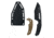 Takumitak Big Head Fixed Blade Knife, 3.25 in Blade , 3cr13, Black, TKF3S02