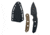 Takumitak Golden Ratio Fixed Blade Knife, 2.5 in Blade , 3cr13, Black, TKF3S03