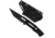 Takumitak Heat Fixed Blade Knife, 4.5 in Blade, 3cr13, Black, TKF301
