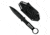 Takumitak Missing Screw Fixed Blade Knife, 4 in Blade, 3cr13, Black, TKF302