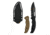 Takumitak Obsidian Fixed Blade Knife, 4.25 in Blade , 3cr13, Black, TKF317