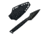Takumitak Twisted Fixed Blade Knife, 4 in Blade , 3cr13, Black, TKF310