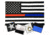 Thin Blue Line Durasleek - Dual Line Red/blue Flag, Sewn &amp; Embroidered, 4 X 6 Ft, Thin Red Line - DB-DUAL-4X6