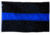 Thin Blue Line Durasleek - Flag, Sewn &amp; Embroidered, 3 X 5 Feet, Thin Blue Line - DB-BLACK-3X5