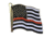 Thin Blue Line Thin Red Line American Flag Pin, TRLAM