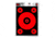 Thompson Target HALO Bullseye 10&amp;3 Reactive Splatter Targets 12.5x19, 10 Pack, Black/Red, Large, 4641-10