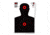 Thompson Target HALO Life-Size Silhouette Reactive Splatter Shooting Targets 12.5x19, 10 Pack, Black/Red, Large, 4644-10