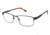 TLG NU024 Eyeglass Frames - Frame Matte Brown, Size 55/17mm LYNU02402