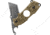 TOPS Knives 208 Clipper Folder Folding Knife, 5 tumbled finish CPM S35VN stainless tanto blade, OD green G10 handle, 2CP-01