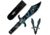 Toro Knives Tesoro Water Throwing Knives, 15in Overall, 8in Black Powder 3Cr13 Blade, Water Dragon Artwork SS Handle, Nylon Sheath, 72