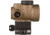 Trijicon OPMOD MRO 1x25mm Red Dot Sight, 2 MOA Green Dot Reticle, w/Lower 1/3 Co-Witness Levered Quick Release Mount AC32084, Angled Glass, Coyote Brown, 2200100