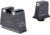 Trijicon Suppressor/Optic Height Sight Set, White Front/White Rear &amp; Green Lamp, Glock  42, 43, 43x, 43e, 48, Black, 601140
