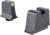 Trijicon Suppressor/Optic Height Sight Set, Yellow Front/Metal Rear &amp; Green Front Lamp, Glock  42, 43, 43x, 43e, 48, Black, 601147