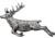 TS Brown Springing Stag Lapel Pin, TSBA60