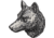 TS Brown Wolf Head Pin, TSBA66
