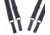 TUFF Products 4-Point Tactical Duty Suspenders w/ Adj. H Harness, Black Basketweave Keepers, 1.5in. Webbing 7174-BWA