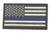 TUFF Products Blue Line PVC Patch, Support Law Enforcement Blue Line Flag, 3in x 1.5in, P-Flag-BlueLine