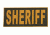 TUFF Products Sheriff PVC Patch - Velcro Sewn, Ranger Green w/Gold Letters, 4.5x2 P-Sheriff 4.5x2 GNGD