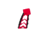 Tyrant CNC Mod Grip, w/Chevron Back Straps, Red, Medium, TD-763-R3