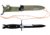 U.S. Spec Reproduction M7 Bayonet Knife wM8A1 Scabbard, Black Bayonet/OD Scabbard, 11.75in, RM7M8A1