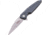 Ultra-X Bat Linerlock Gray Folding Knife, 3.5 stonewash finish 440C stainless blade, Blue-Gray G10 handle, UXHK211J