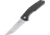 Ultra-X Rhino Linerlock Black Folding Knife, 4 satin finish 9Cr18MoV stainless blade, Black sculpted G10 handle, UXHK219C