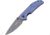 Ultra-X Rye Linerlock Folding Knife, 3.5 gray titanium coated D2 tool steel blade, Blue-Gray G10 handle, UXHK213F