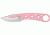 Uncle Mikes Model 155 Neck Knife Fixed Blade Knife, 2.75in, Pink Powder Coat Stainless, Finger Ring Handle BCB155P