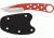 Uncle Mikes Model 155 Neck Knife Fixed Blade Knife, 3in, Red Powder Coat Stainless, Finger Ring Handle BCB155R