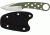 Uncle Mikes Model 155 Neck Knife Green Powder Coated Fixed Blade Knife, 3in, Finger Ring Handle BCB155G