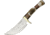 Uncle Mikes Obadiah Skinner Fixed Blade Knife, 5.125in, Stainless Clip Blade, Genuine Stag Handle BJ054