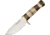 Uncle Mikes Zachariah Wide Hunter Fixed Blade Knife, 4.75in, Wide Drop Point, Genuine Stag Handle BJ056