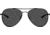Under Armour Instinct Pilot Shape Sunglasses with Matte Black Frame and Grey Lens, Medium, UA0007GS 003-59IR