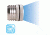 Underwater Kinetics Aqualite Pro 100 Flashlight Lamphead,Silver 12865