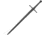 United Cutlery Honshu Practice Broadsword, One Piece Black Polypropylene Construction, Closely Mimicking An Actual Medieval Broadsword In Length, Size, Weight, Feel, UC3312