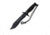United Cutlery M48 Fixed Blade Clam Knife, 7 black finish sawback AUS-8 stainless blade, Black checkered ABS handle, UC2994