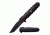 US Army Folding Blade, 4in, Stainless Steel Blade, Black Stainless Steel Handle A-A1026BK