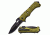 US Army Folding Blade, 4in, Stainless Steel Blade, Green Aluminum Handle A-A1022GNC